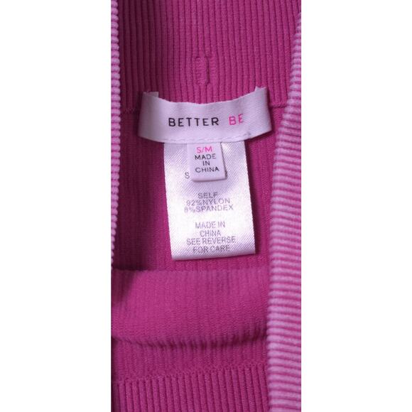 Better Be Ribbed Biker Shorts Pink Seamless S/M Women's - Picture 2 of 8